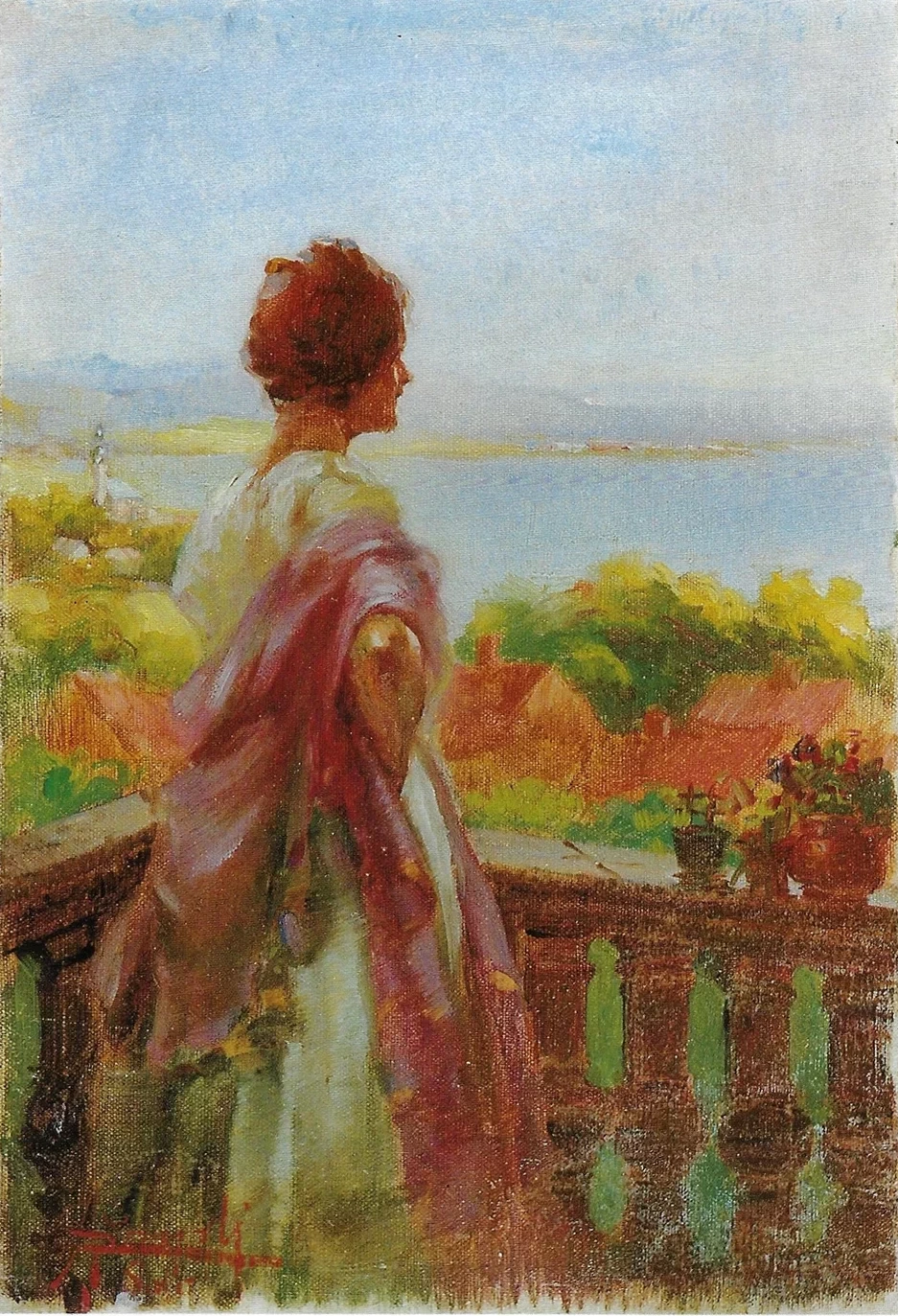  10-Angelo Landi-Donna sul balcone, 1915 